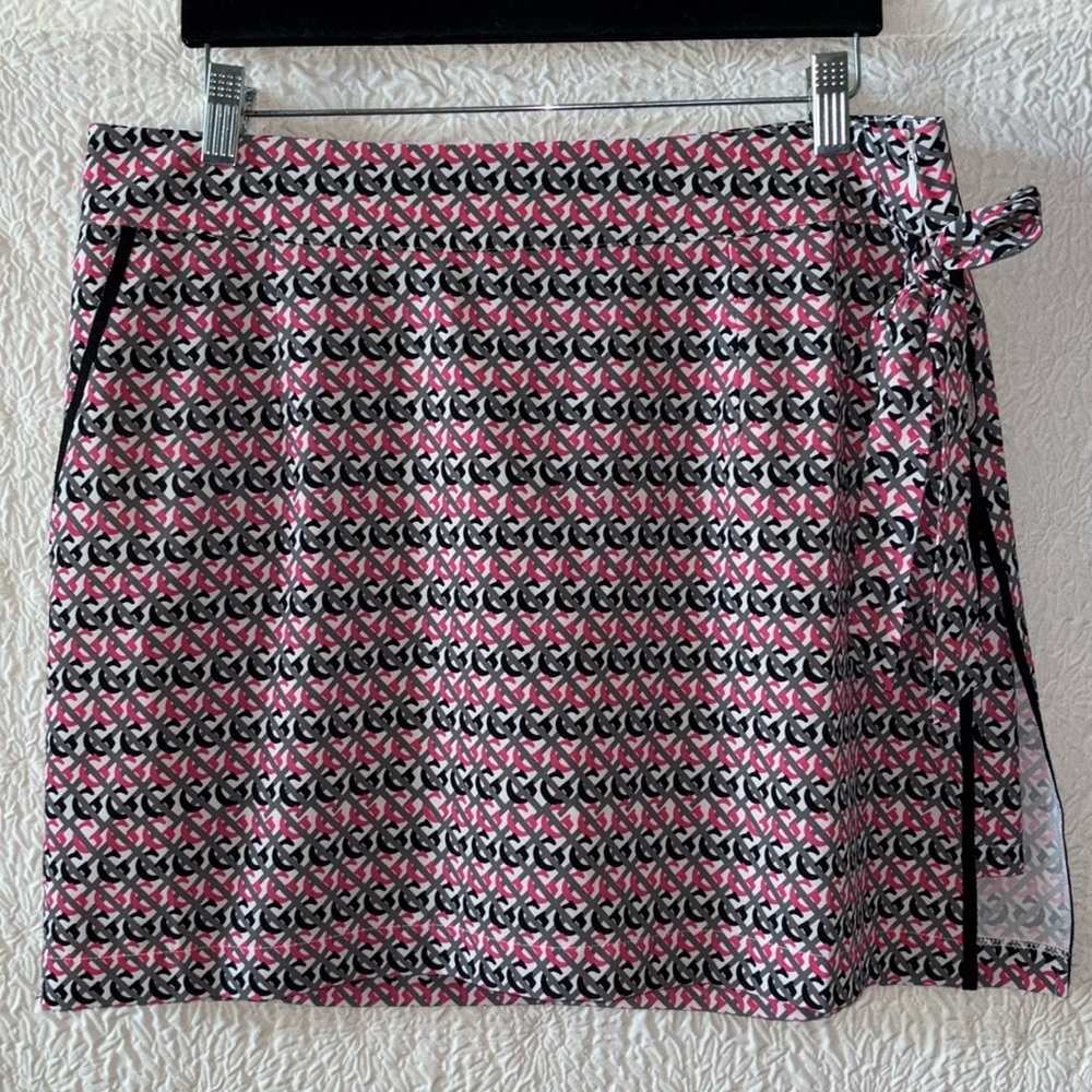 Golftini "G" & Criss-Cross Stripes Print Golf The Golftini Skort